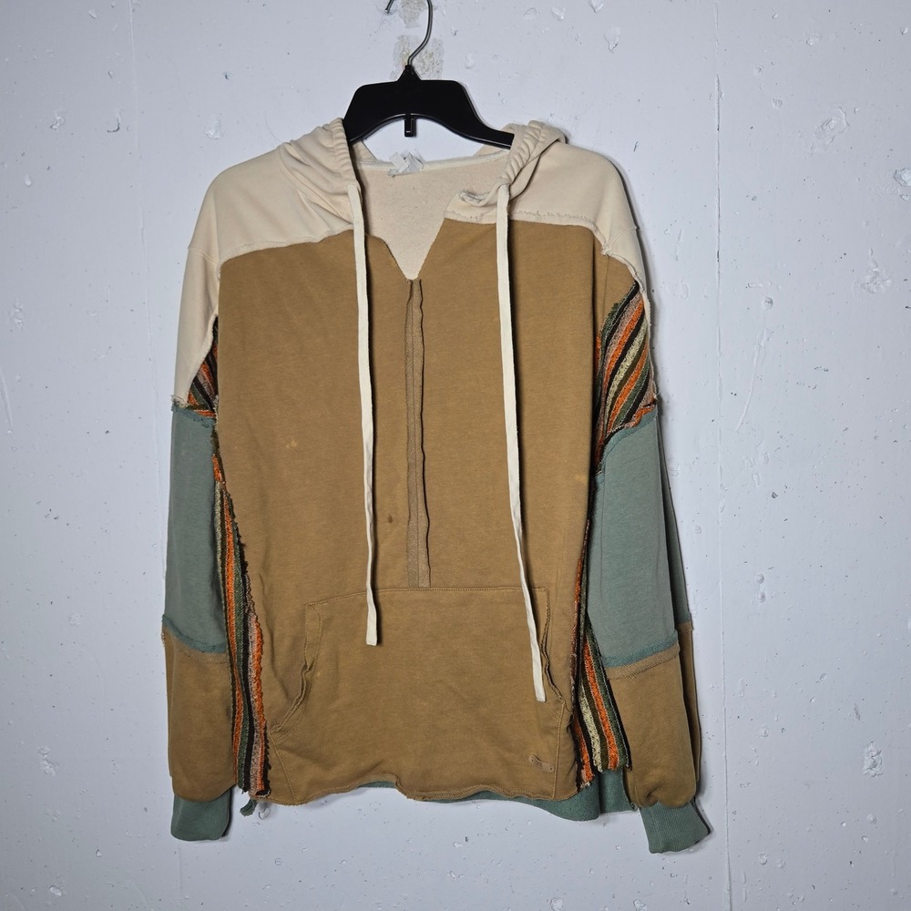 BKE Colorblock Patchwork Deconstructed Pullover H… - image 4